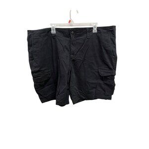 George Men's Size 48 Black Cargo Shorts Relaxed Fit Work Wear Casual